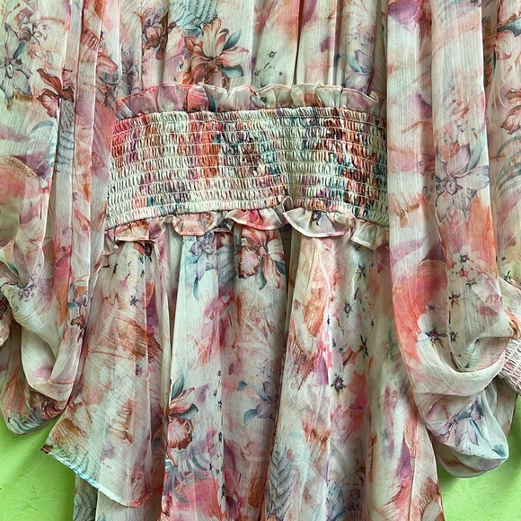 Elliott Astrid Floral Dress Asymmetrical Formal Maxi Midi - Picture 7 of 10